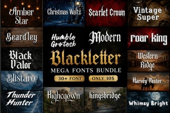 Modern Blackletter Mega Bundle Font for Bold Design Projects