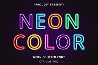 Neon Colored Fonts for Eye-Catching Design Projects
