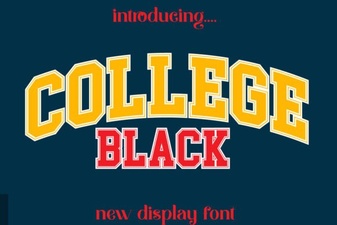 College Black Font: Bold Typography for Campus Designs