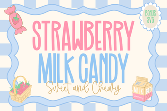 Sweet Strawberry Milk Candy Font for Creative Design