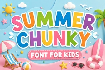 Summer Chunky Font – Bold Display Typeface for Creative Projects