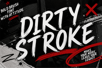 Dirty Stroke Font for Bold Creative Design Projects