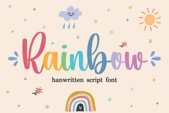 Rainbow Font – Colorful Script Font for Creative Designs